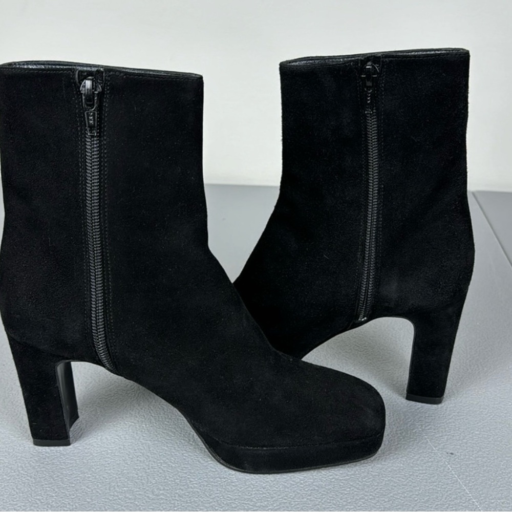 Stuart weitzman platform suede booties